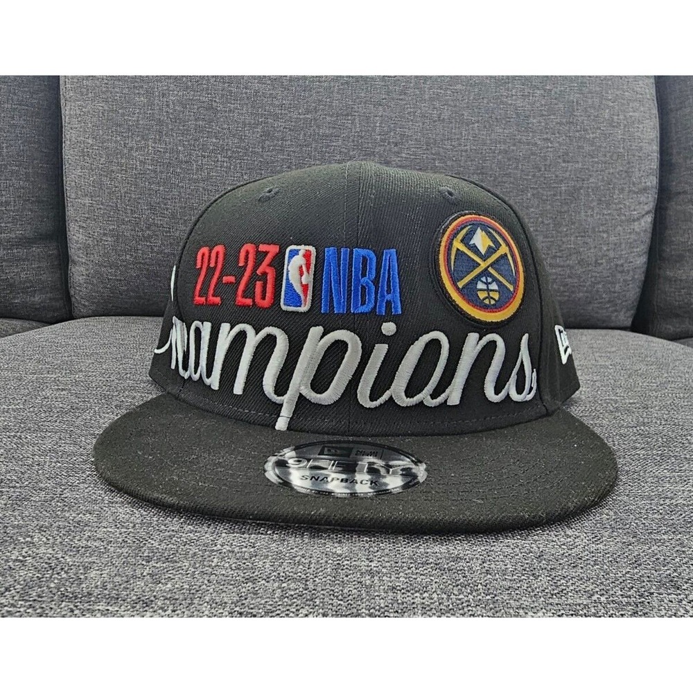 New Era Denver Nuggets 2023 NBA Finals Champions Locker Room Snapback Hat FLF170